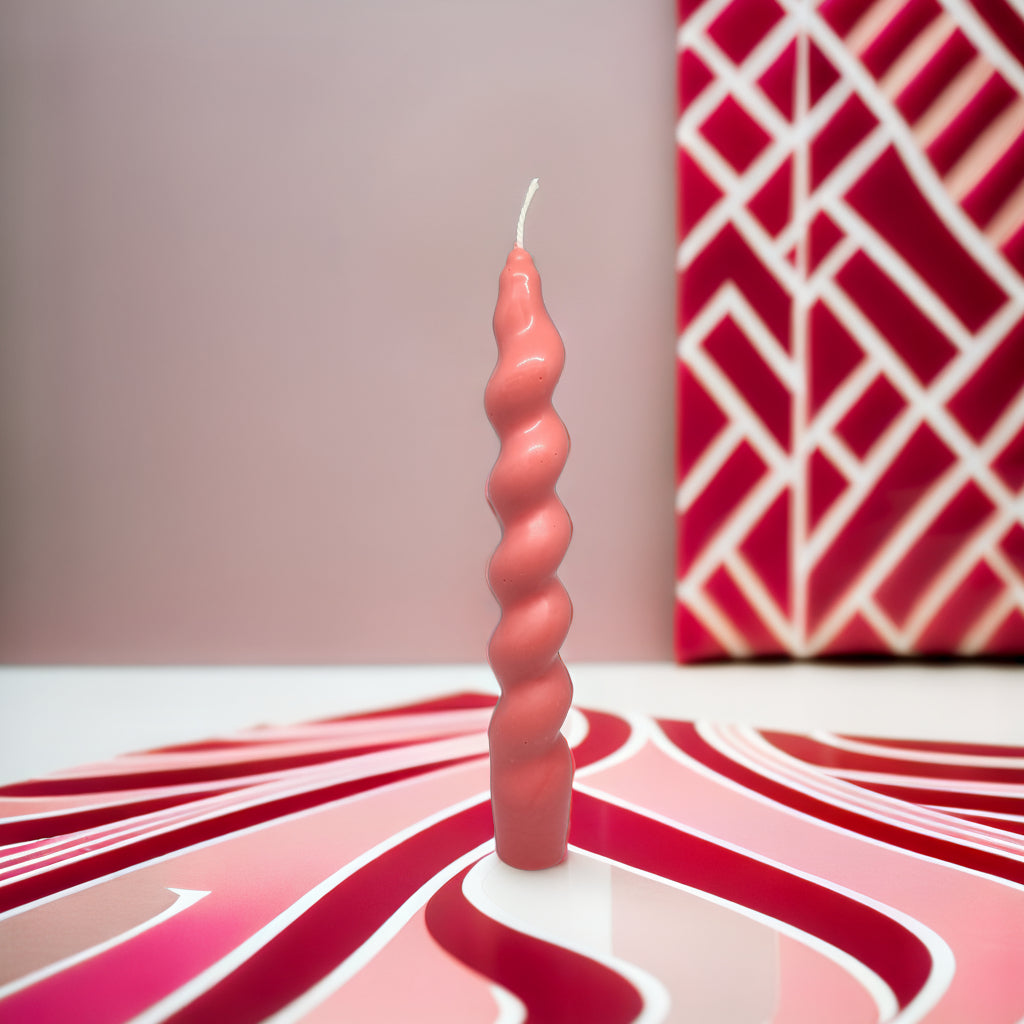 Twisted Pillar Soy Wax Scented Candle
