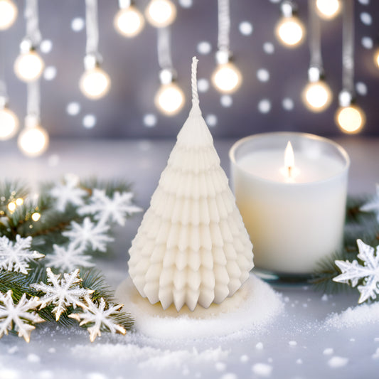 Origami Christmas Tree Soy Scented Candle - Festive Decor