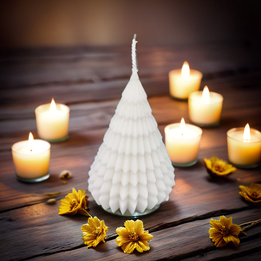 Origami Christmas Tree Soy Scented Candle - Festive Decor
