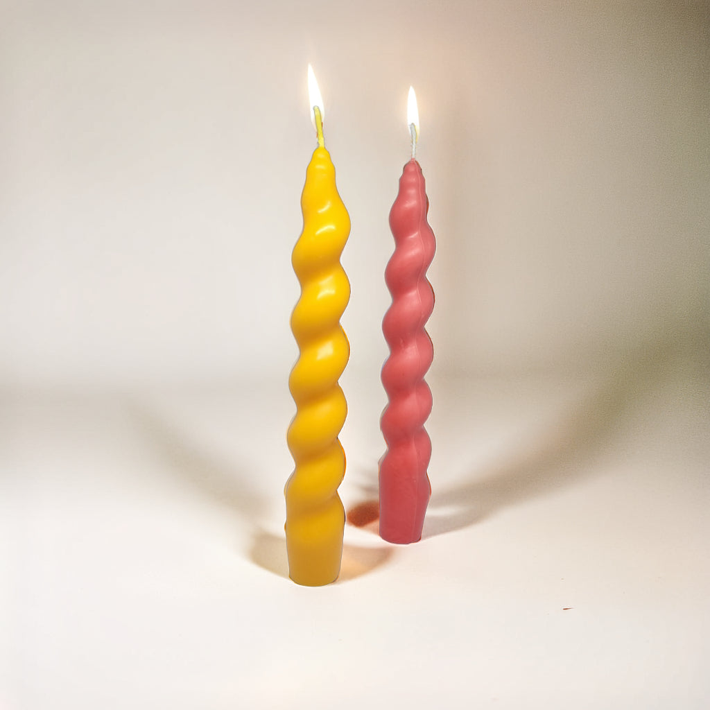 Twisted Pillar Soy Wax Scented Candle