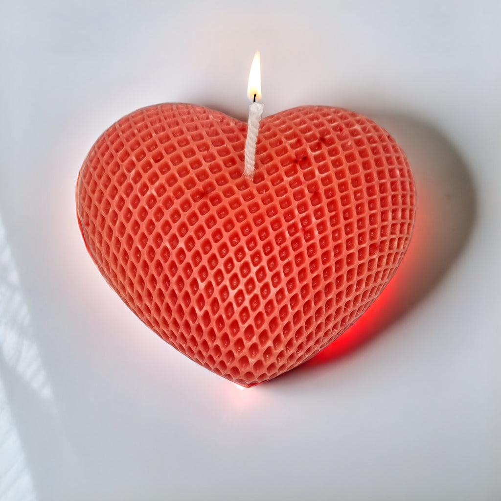 Woven Heart Shaped Soy Candle