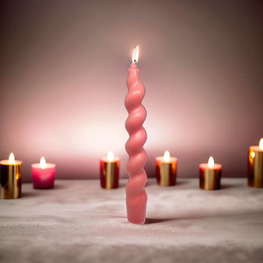Twisted Pillar Soy Wax Scented Candle