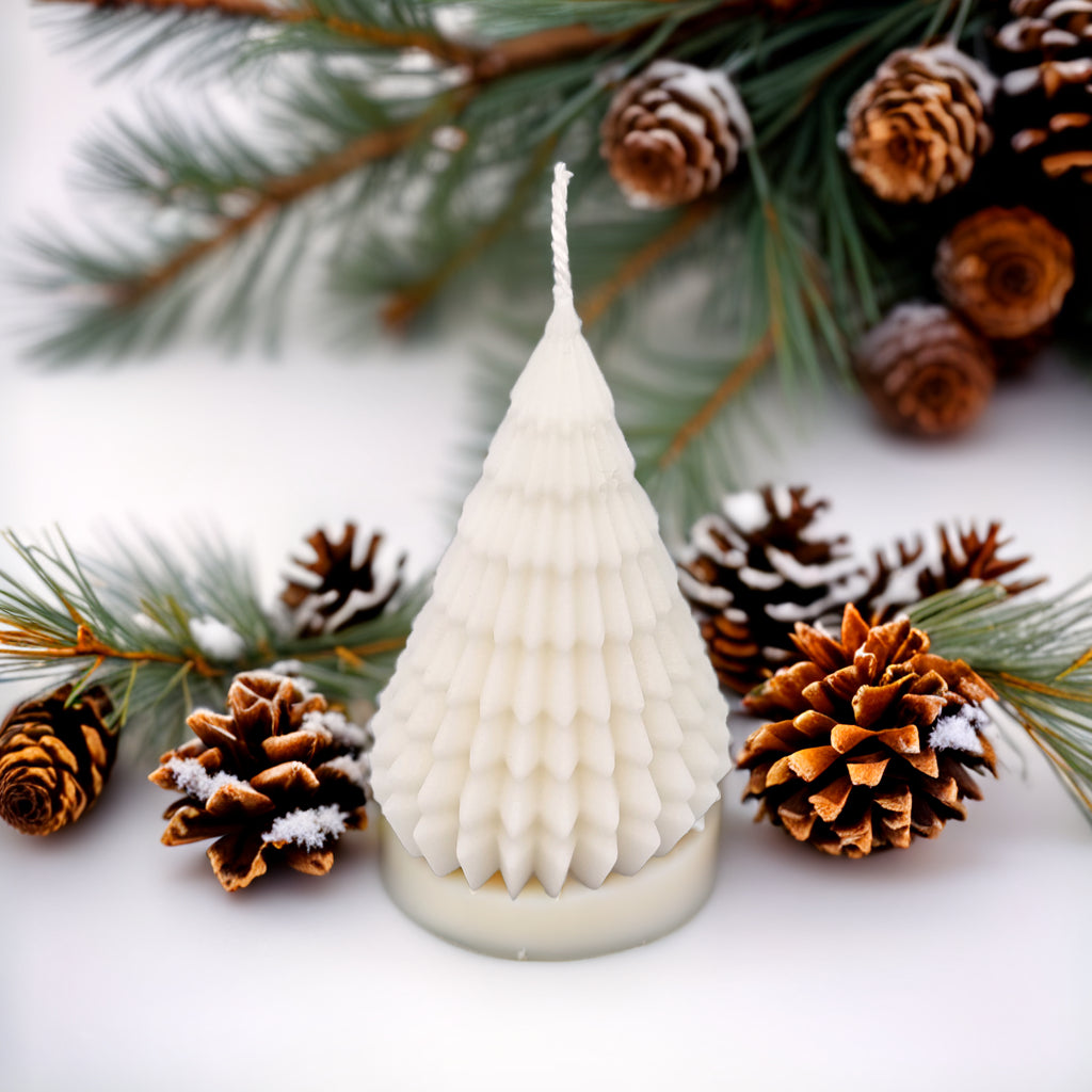 Origami Christmas Tree Soy Scented Candle - Festive Decor