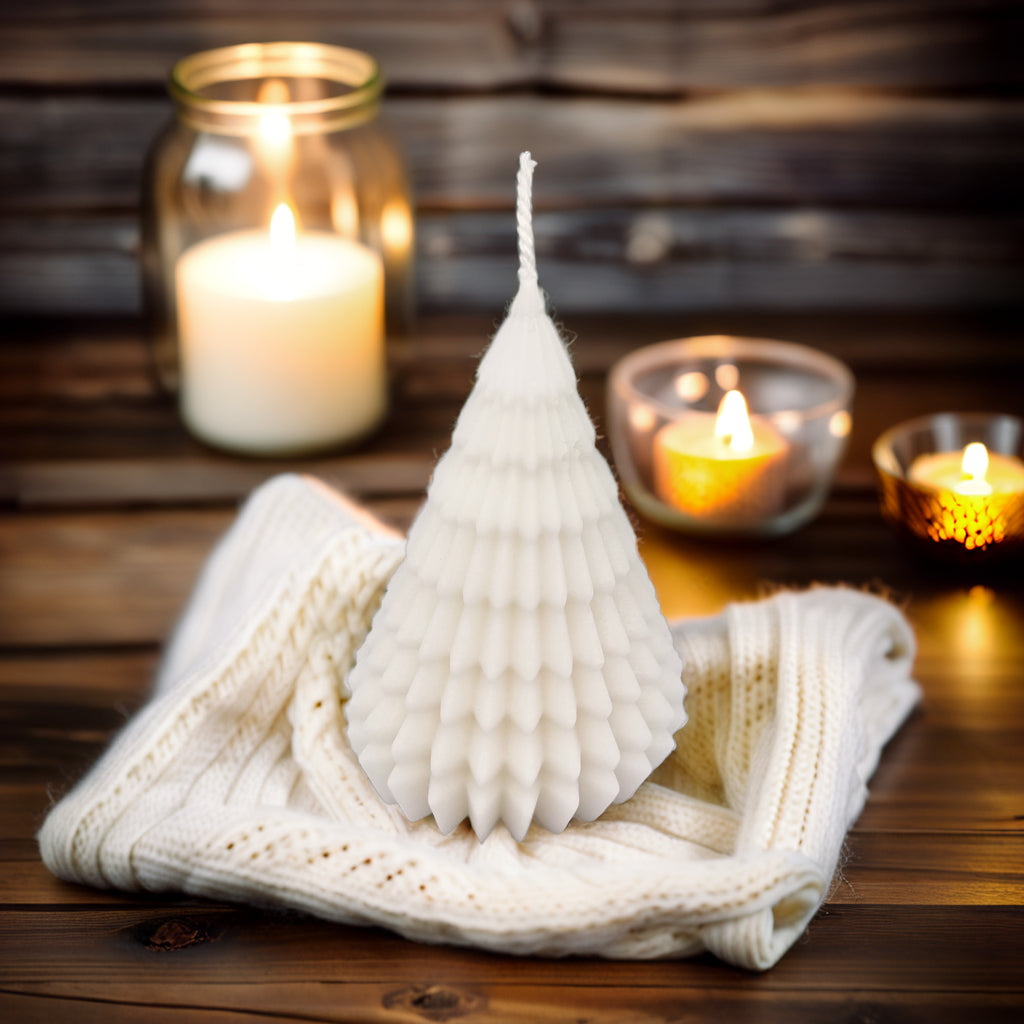 Origami Christmas Tree Soy Scented Candle - Festive Decor