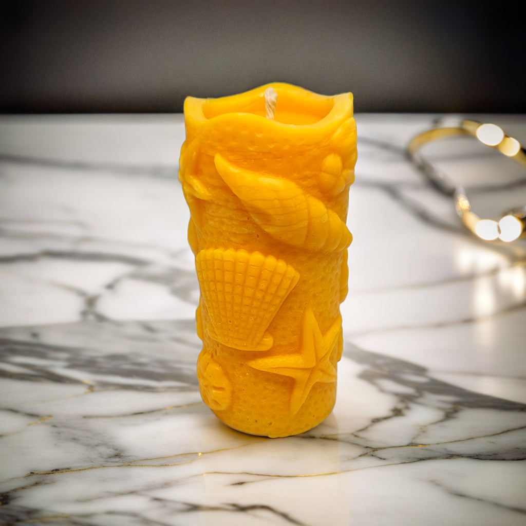 Beach Theme Pillar Scented Candle