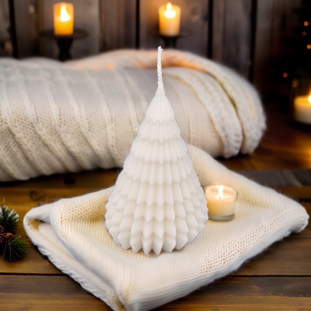 Origami Christmas Tree Soy Scented Candle - Festive Decor