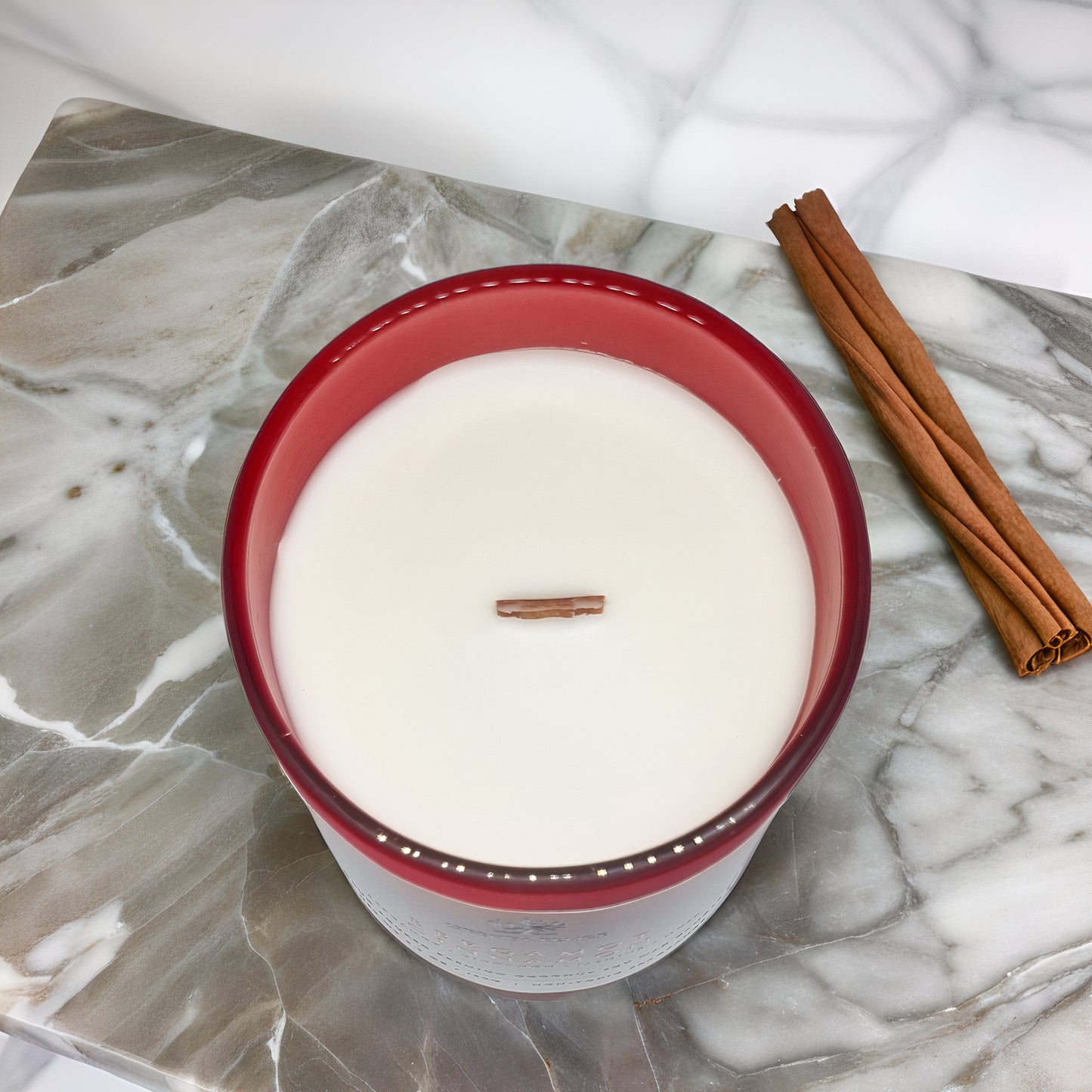 Hand Poured Premium Coconut Soy Wax Glass Candle | Bergamot Cinnamon | 30-35 Hours | 190 grams | Scented Candle | Wooden Wick Candle