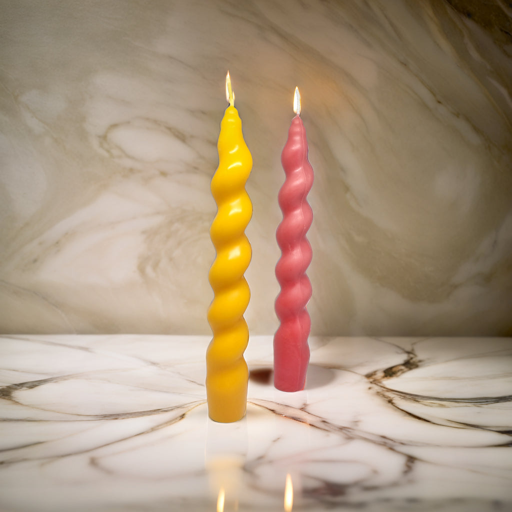 Twisted Pillar Soy Wax Scented Candle