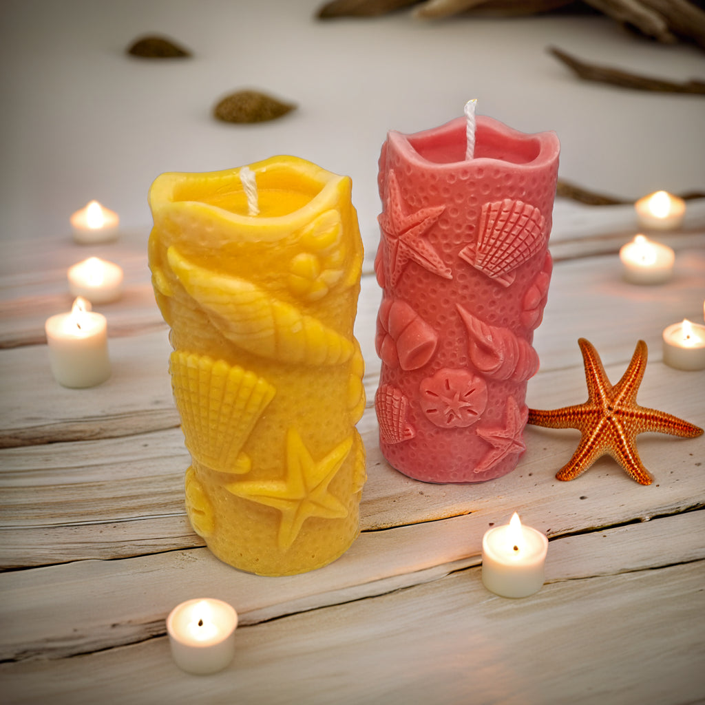 Beach Theme Pillar Scented Candle
