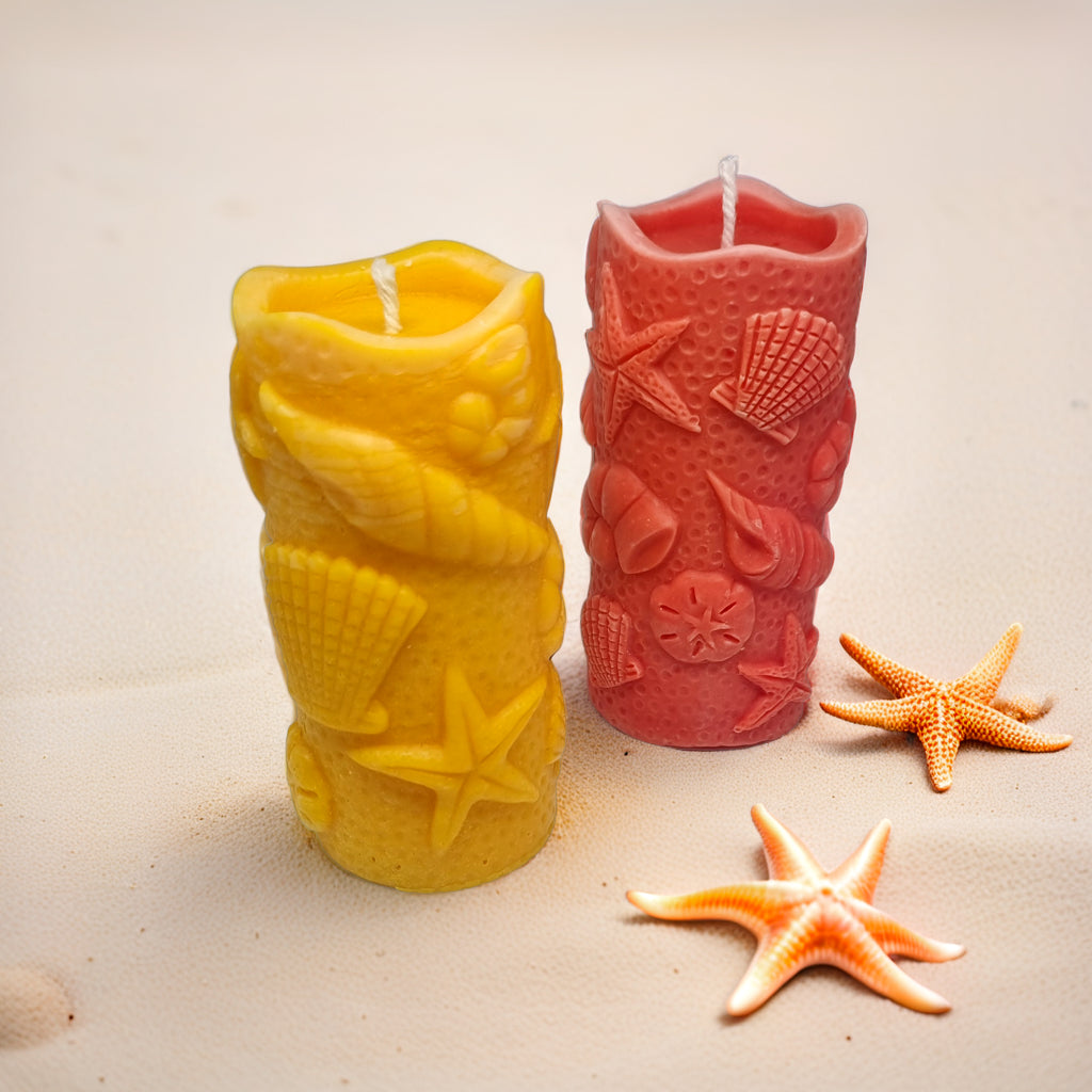 Beach Theme Pillar Scented Candle