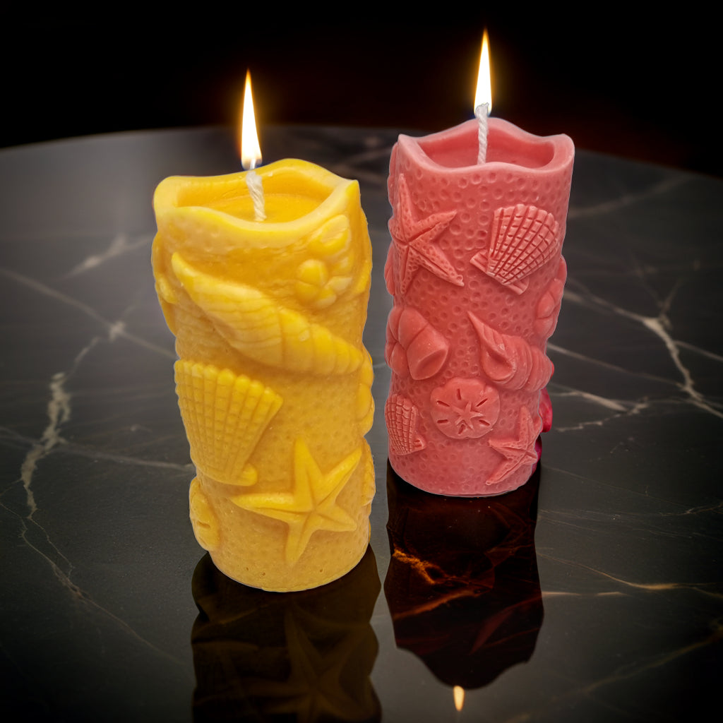 Beach Theme Pillar Scented Candle