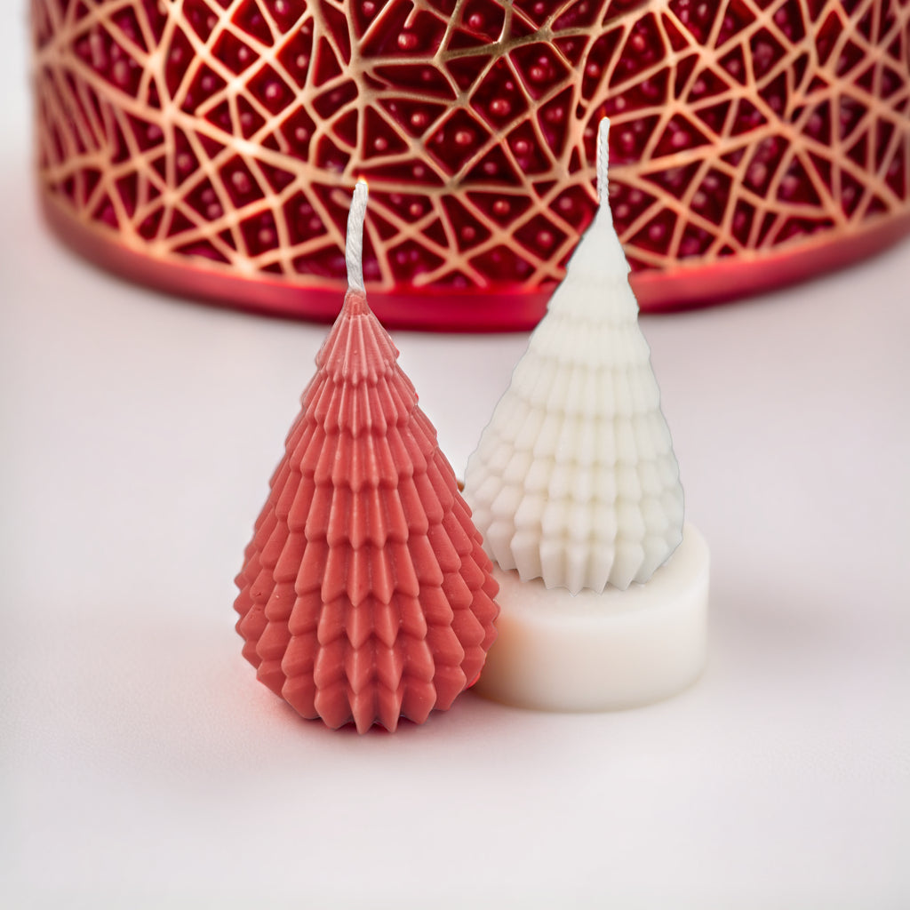 Origami Christmas Tree Soy Scented Candle - Festive Decor