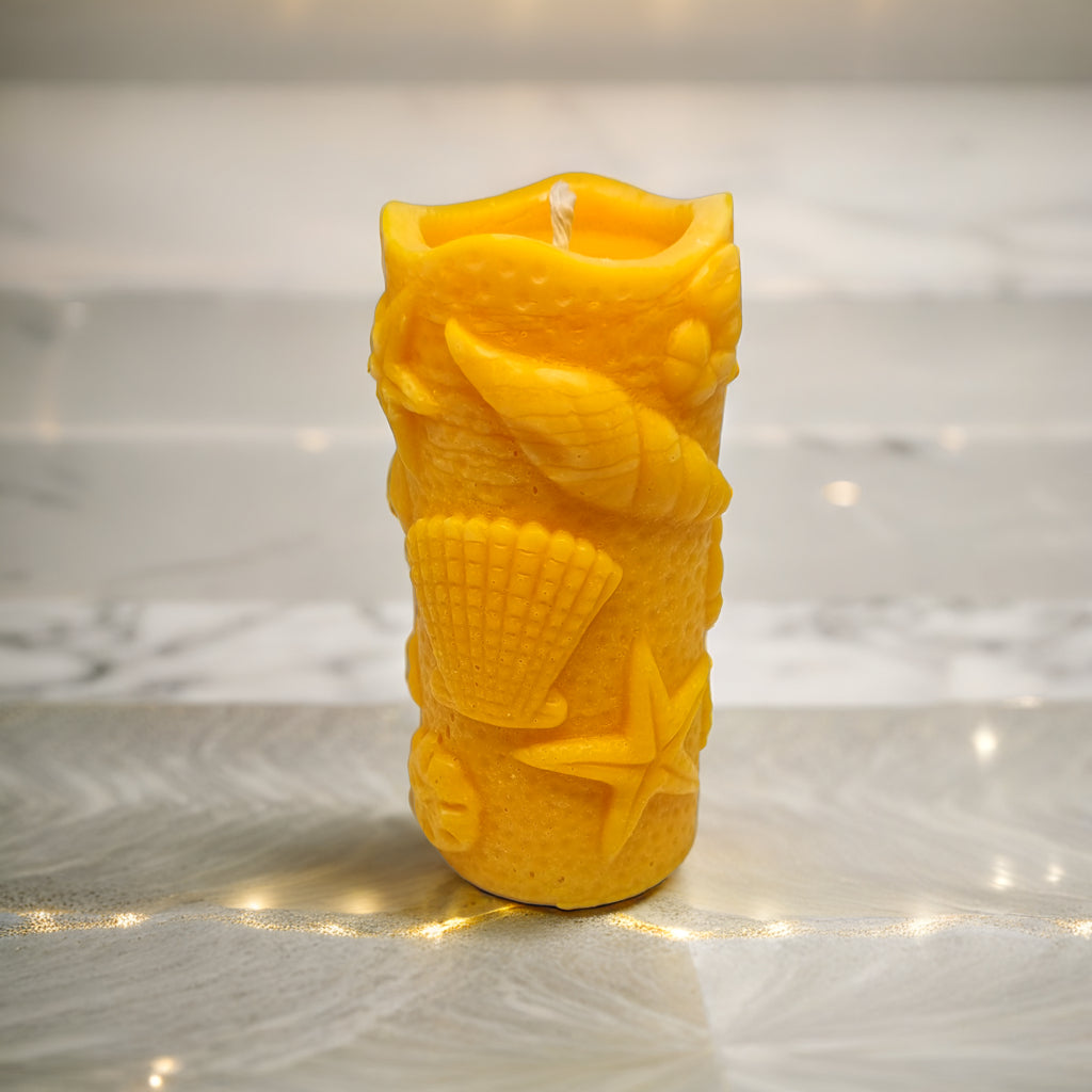 Beach Theme Pillar Scented Candle