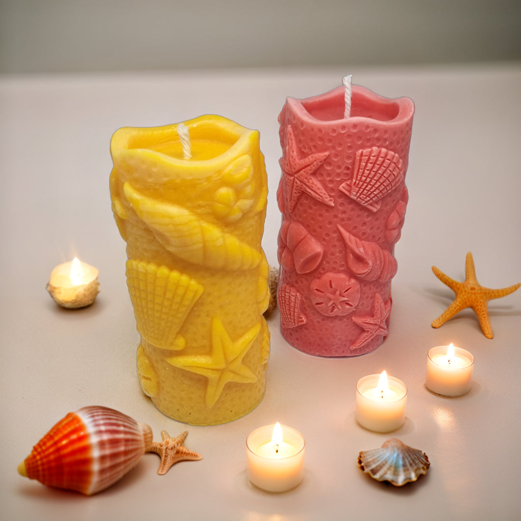 Beach Theme Pillar Scented Candle