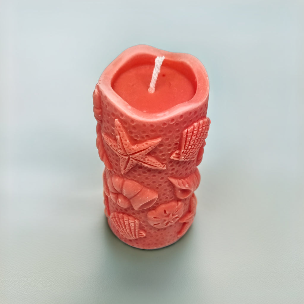 Beach Theme Pillar Scented Candle