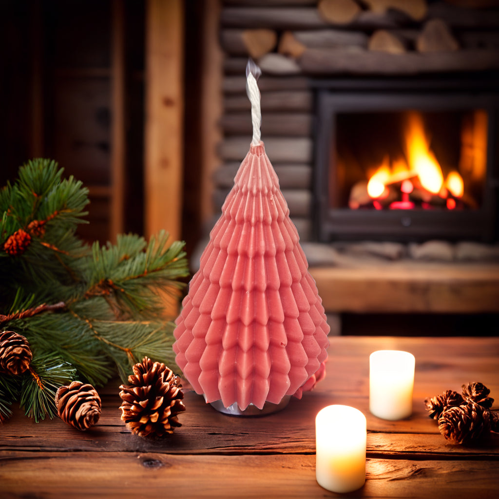 Origami Christmas Tree Soy Scented Candle - Festive Decor