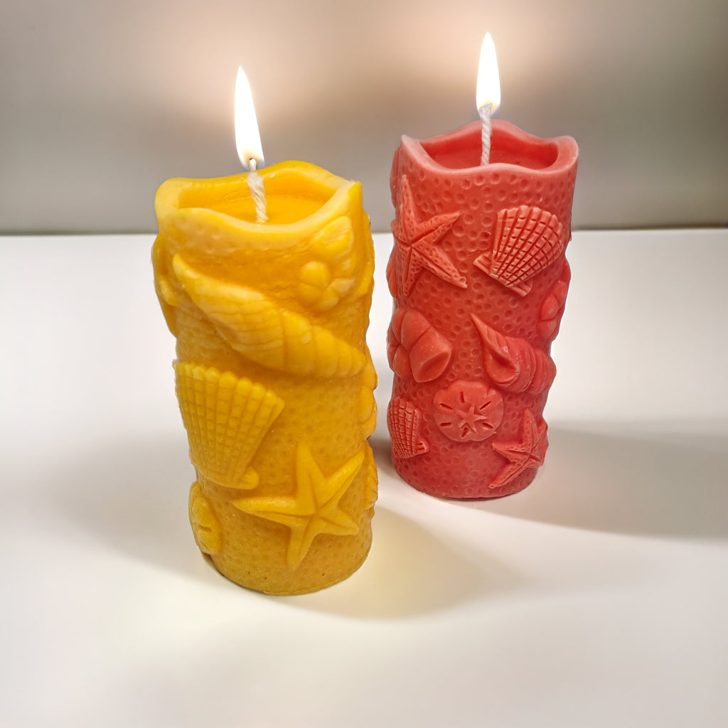 Beach Theme Pillar Scented Candle