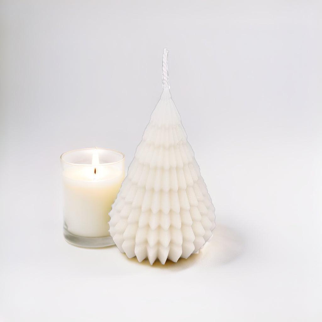 Origami Christmas Tree Soy Scented Candle - Festive Decor