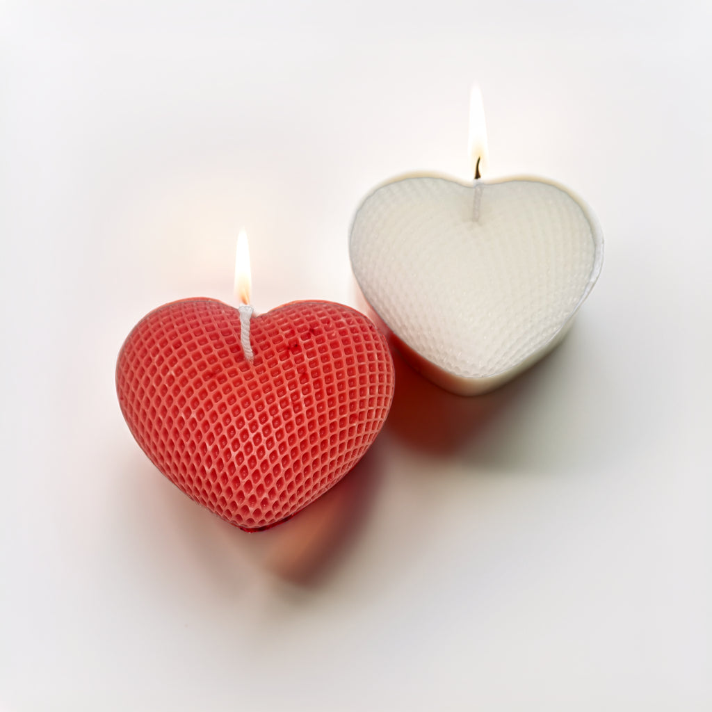 Woven Heart Shaped Soy Candle
