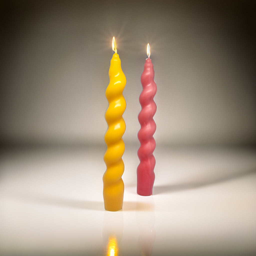 Twisted Pillar Soy Wax Scented Candle
