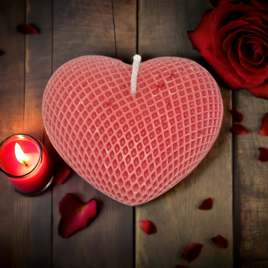 Woven Heart Shaped Soy Candle