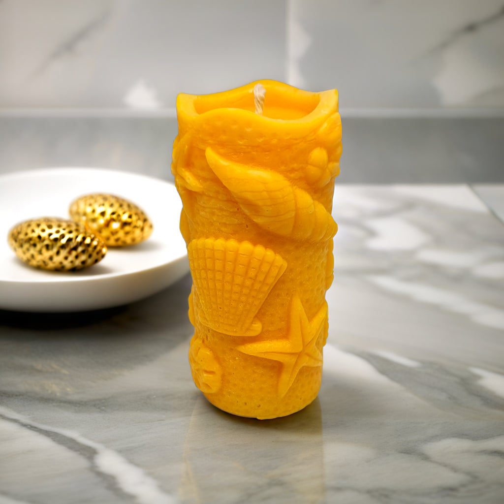 Beach Theme Pillar Scented Candle