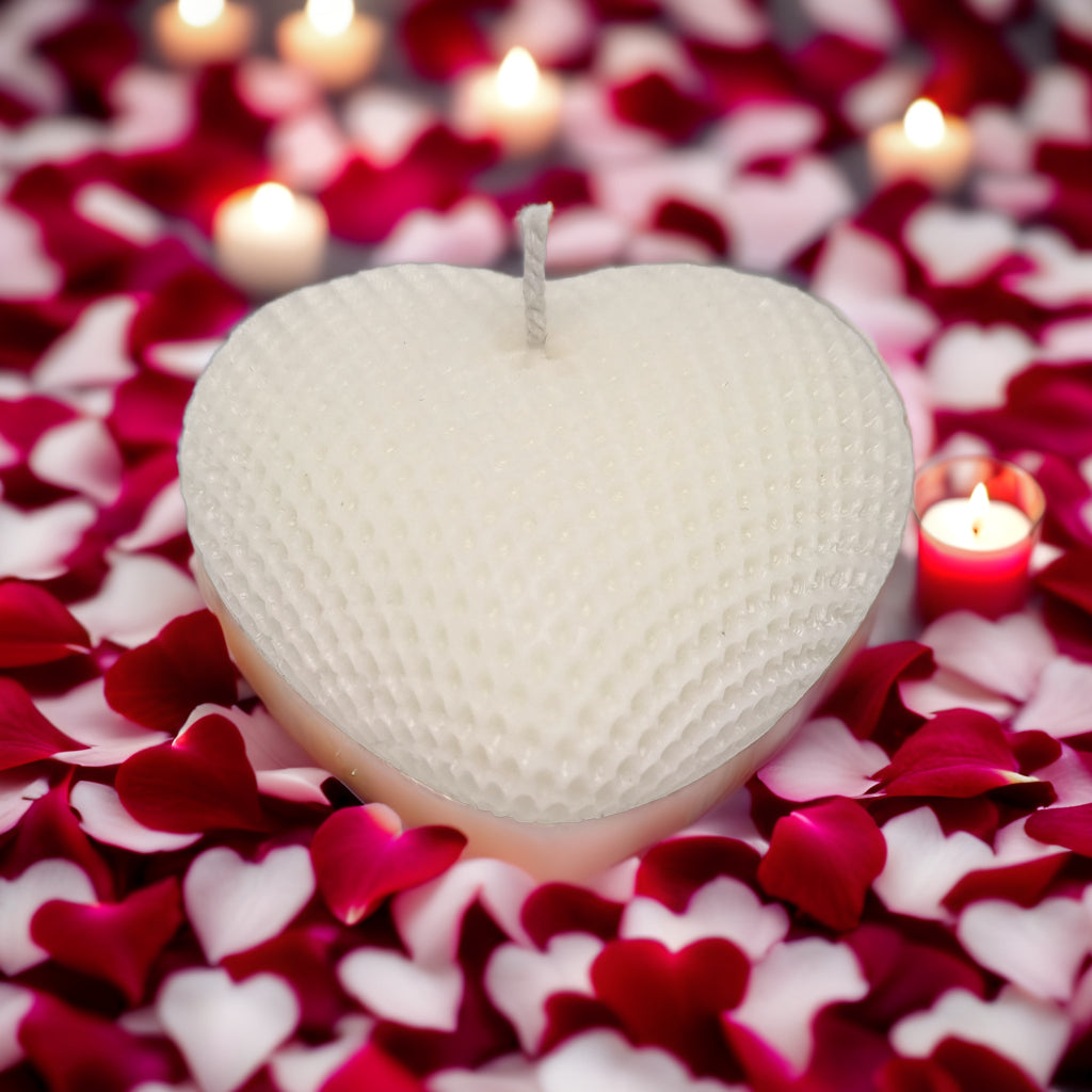 Woven Heart Shaped Soy Candle