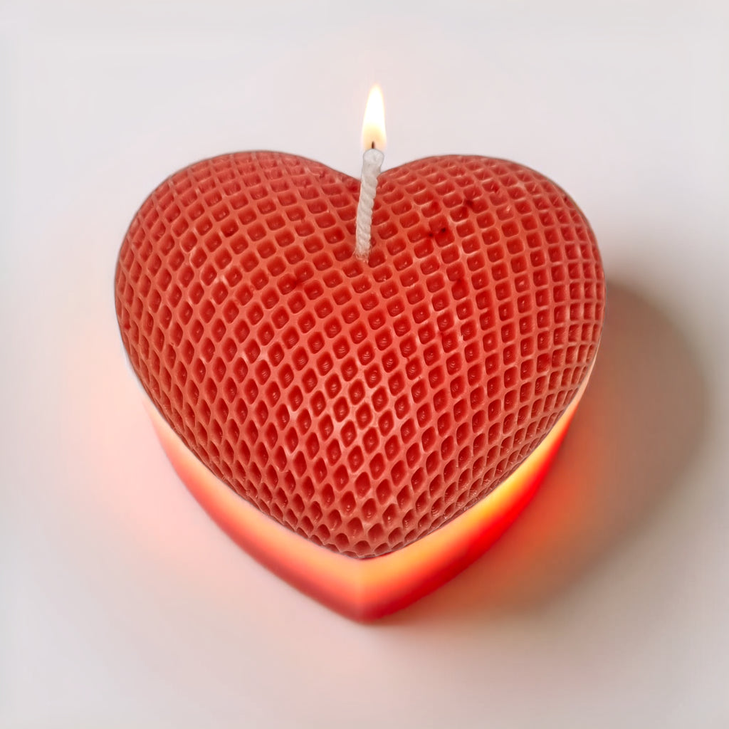Woven Heart Shaped Soy Candle