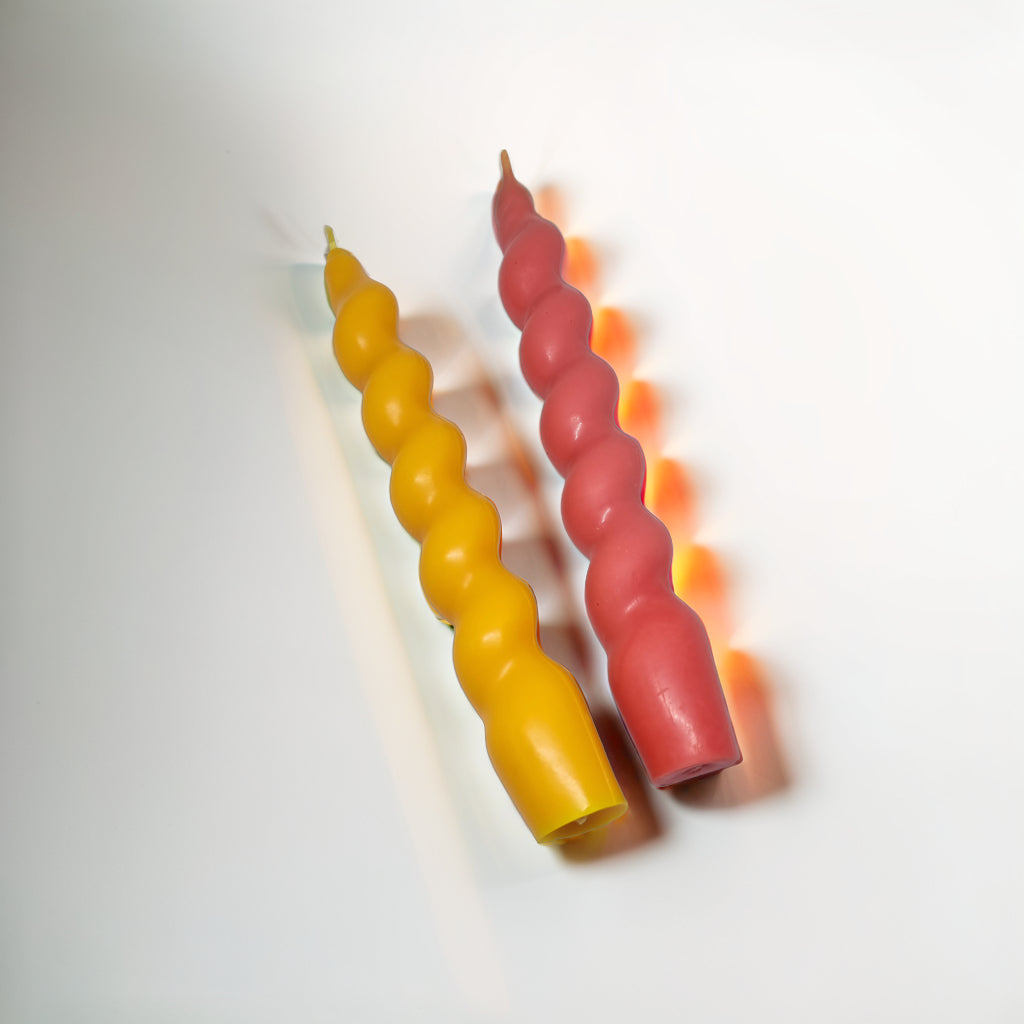 Twisted Pillar Soy Wax Scented Candle