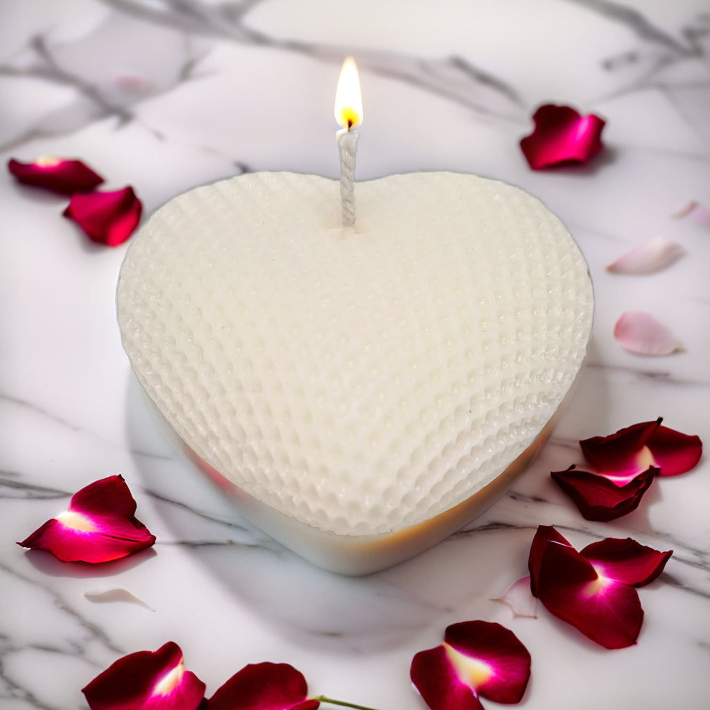 Woven Heart Shaped Soy Candle