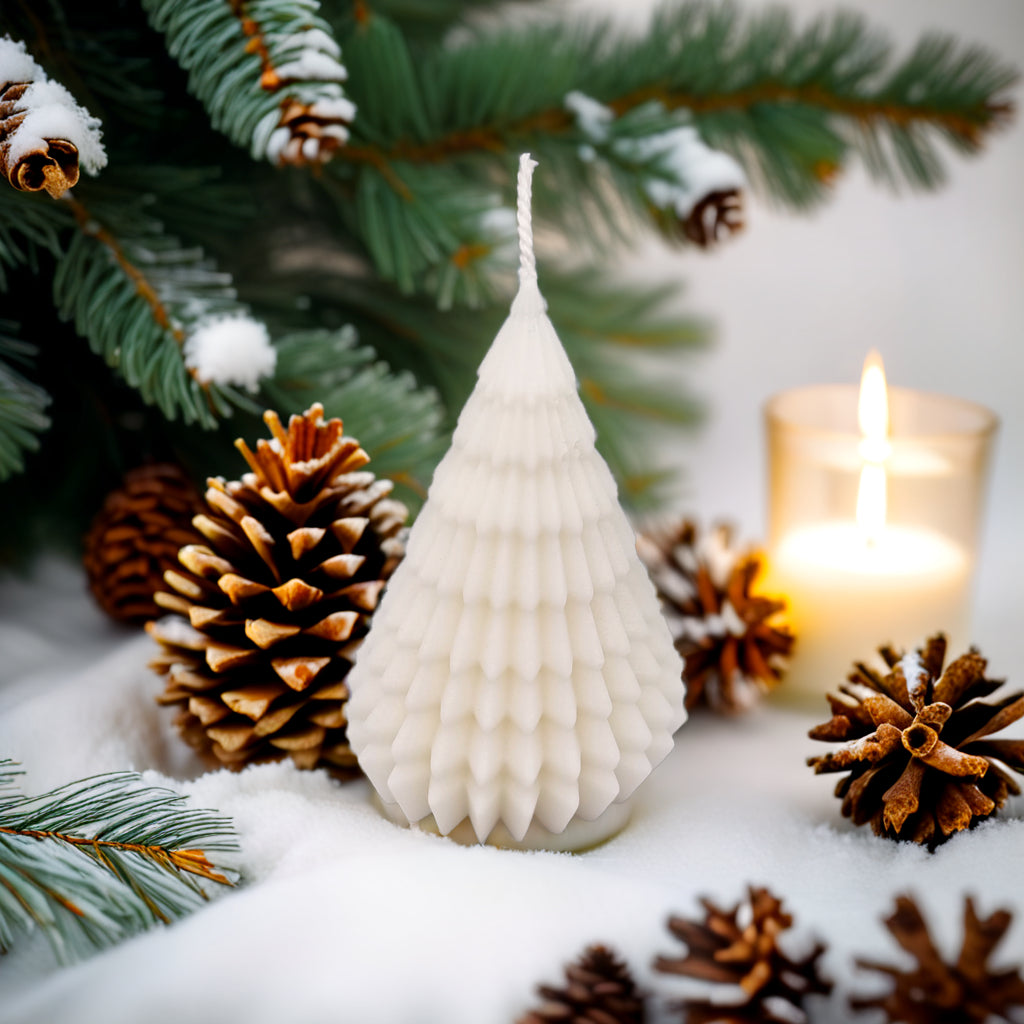 Origami Christmas Tree Soy Scented Candle - Festive Decor