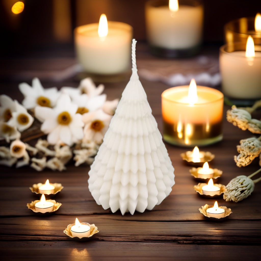 Origami Christmas Tree Soy Scented Candle - Festive Decor