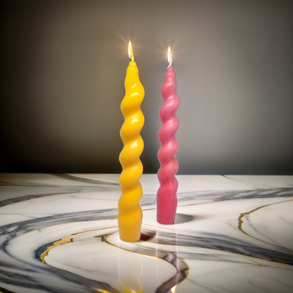 Twisted Pillar Soy Wax Scented Candle