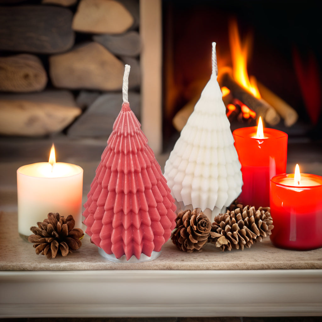 Origami Christmas Tree Soy Scented Candle - Festive Decor