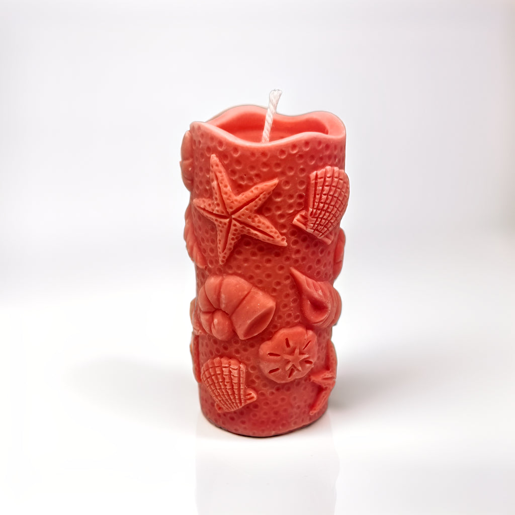 Beach Theme Pillar Scented Candle