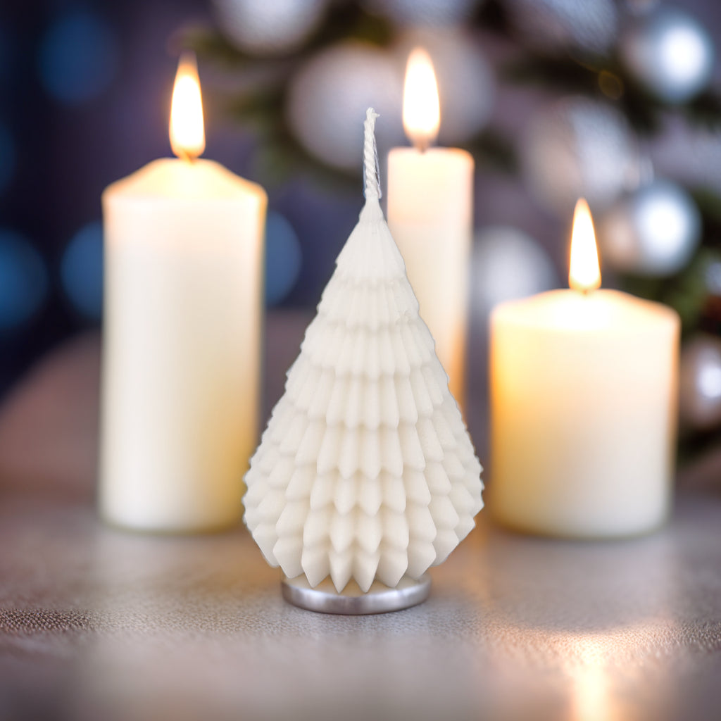 Origami Christmas Tree Soy Scented Candle - Festive Decor