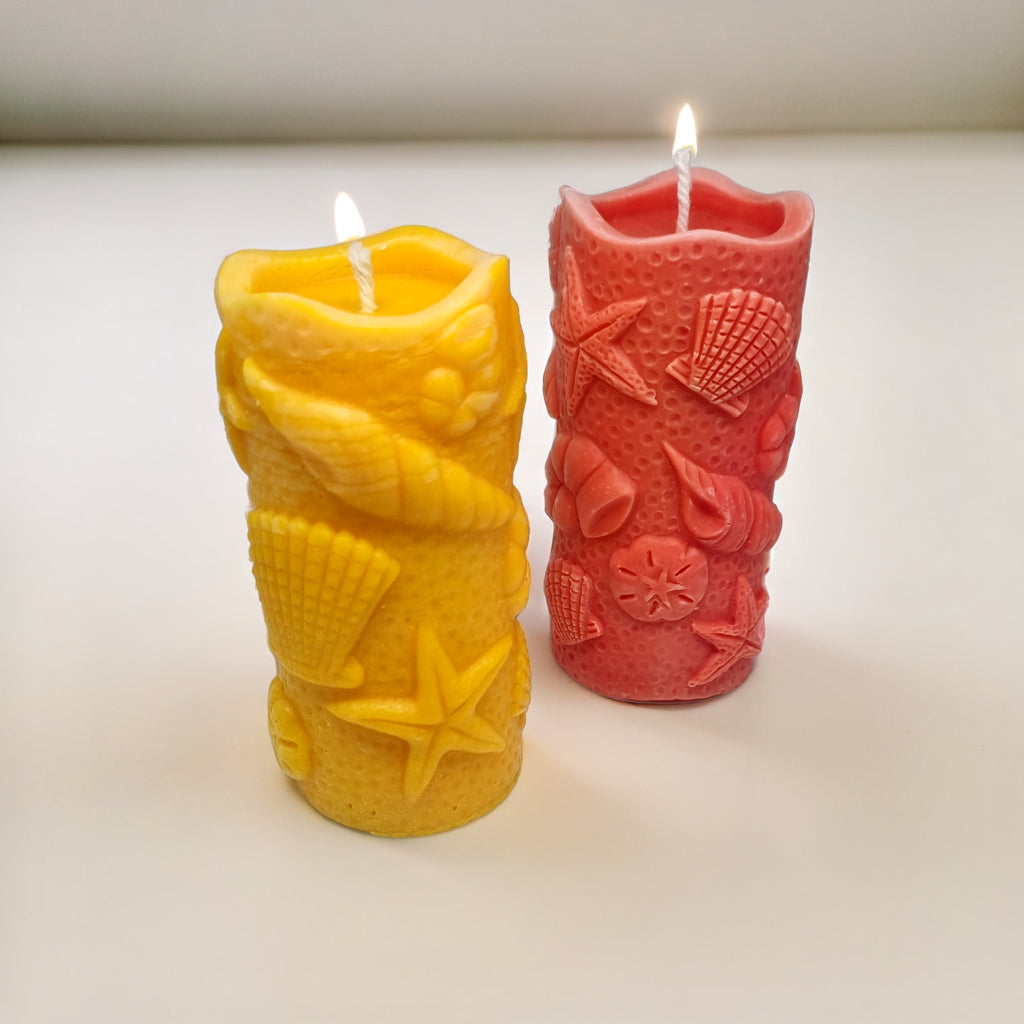 Beach Theme Pillar Scented Candle