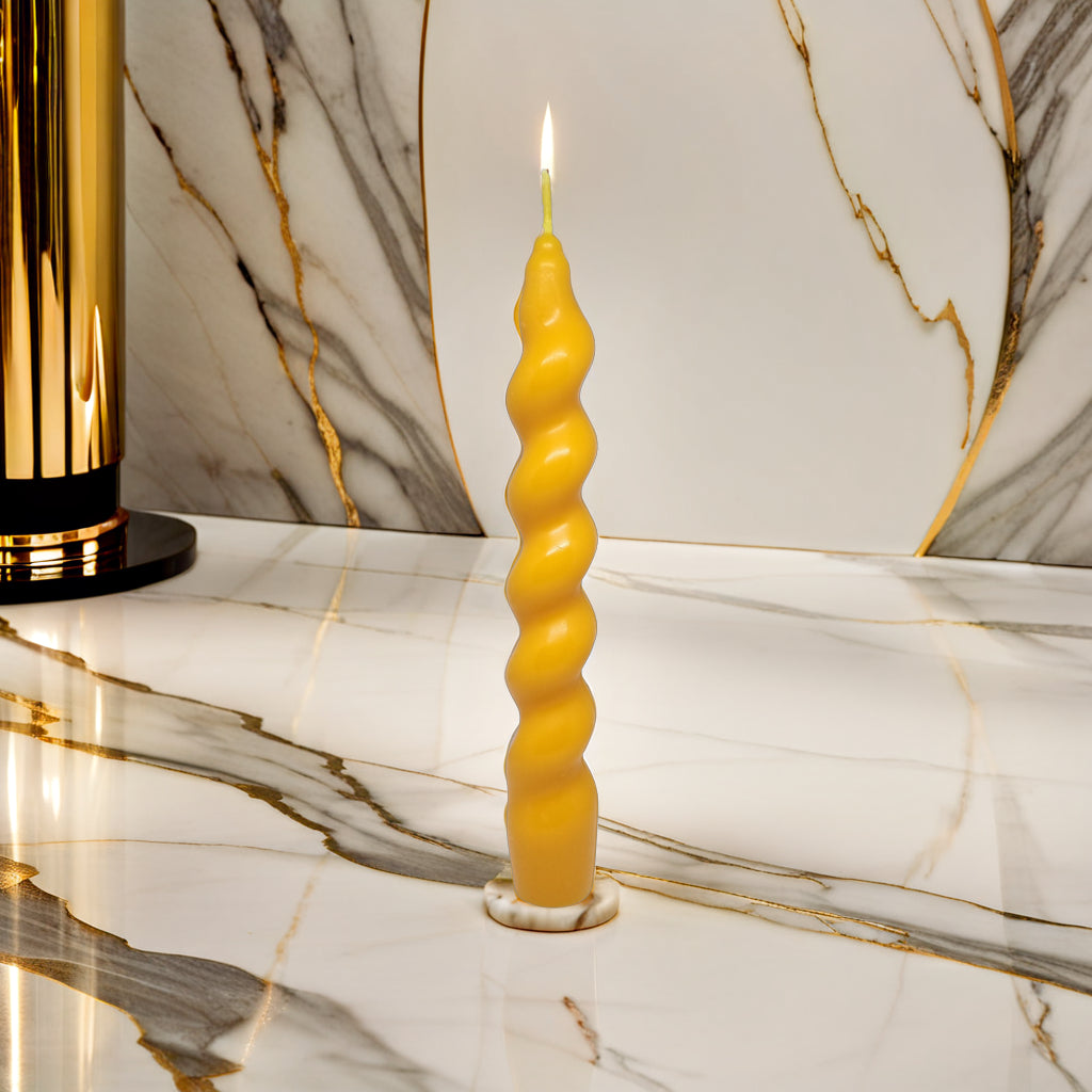 Twisted Pillar Soy Wax Scented Candle