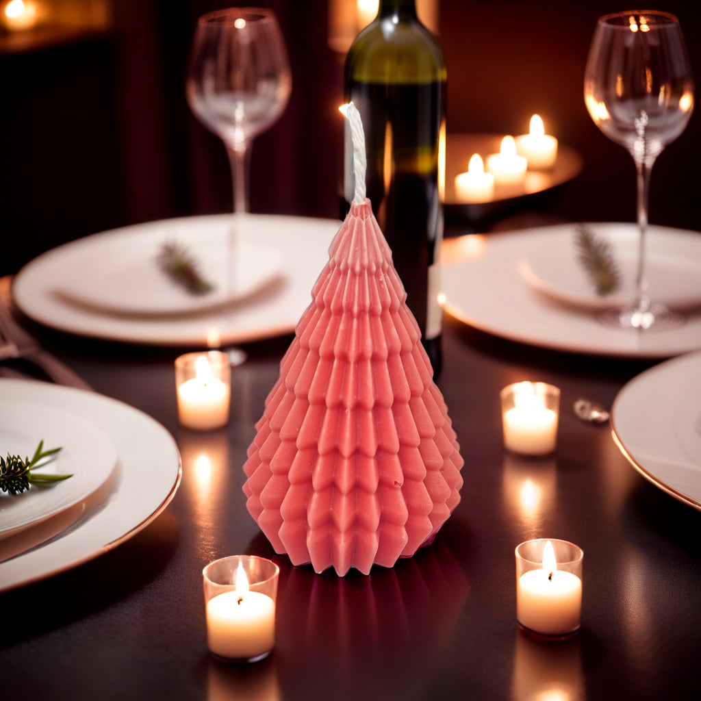 Origami Christmas Tree Soy Scented Candle - Festive Decor