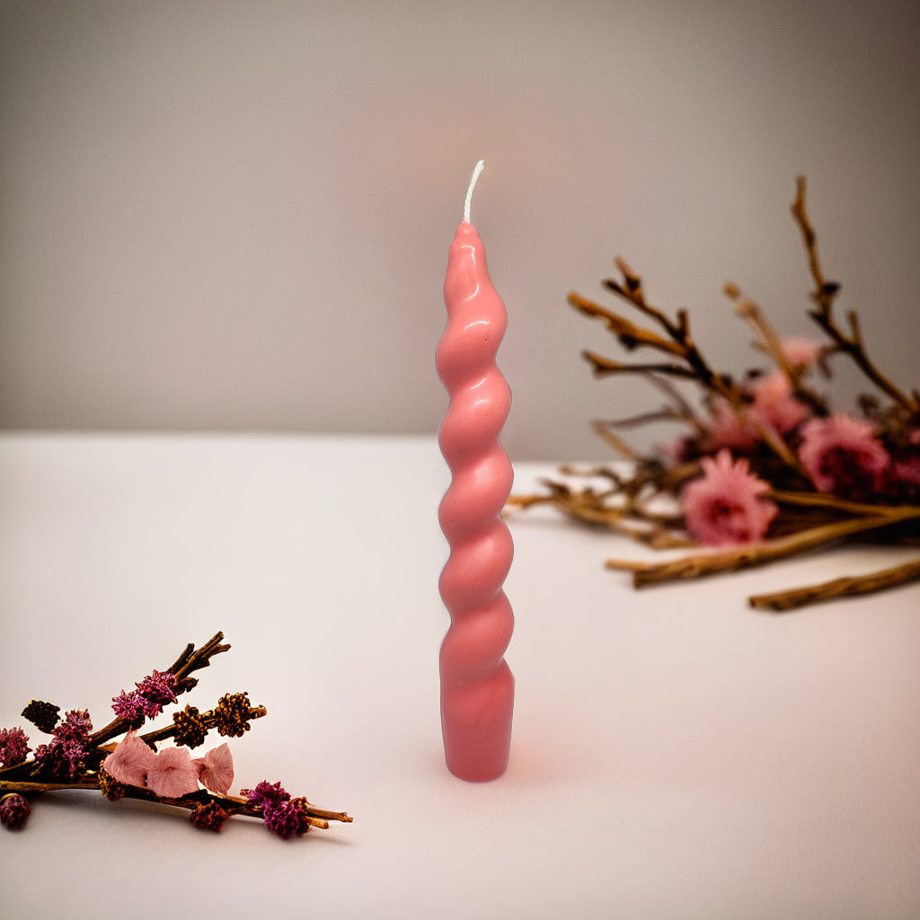 Twisted Pillar Soy Wax Scented Candle