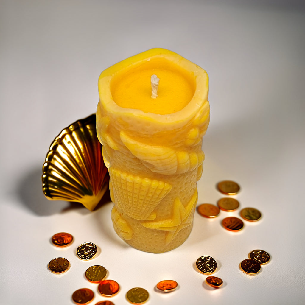 Beach Theme Pillar Scented Candle