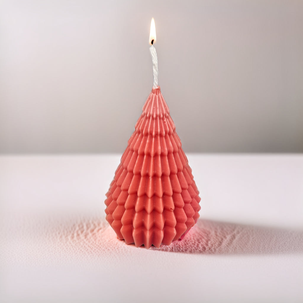 Origami Christmas Tree Soy Scented Candle - Festive Decor