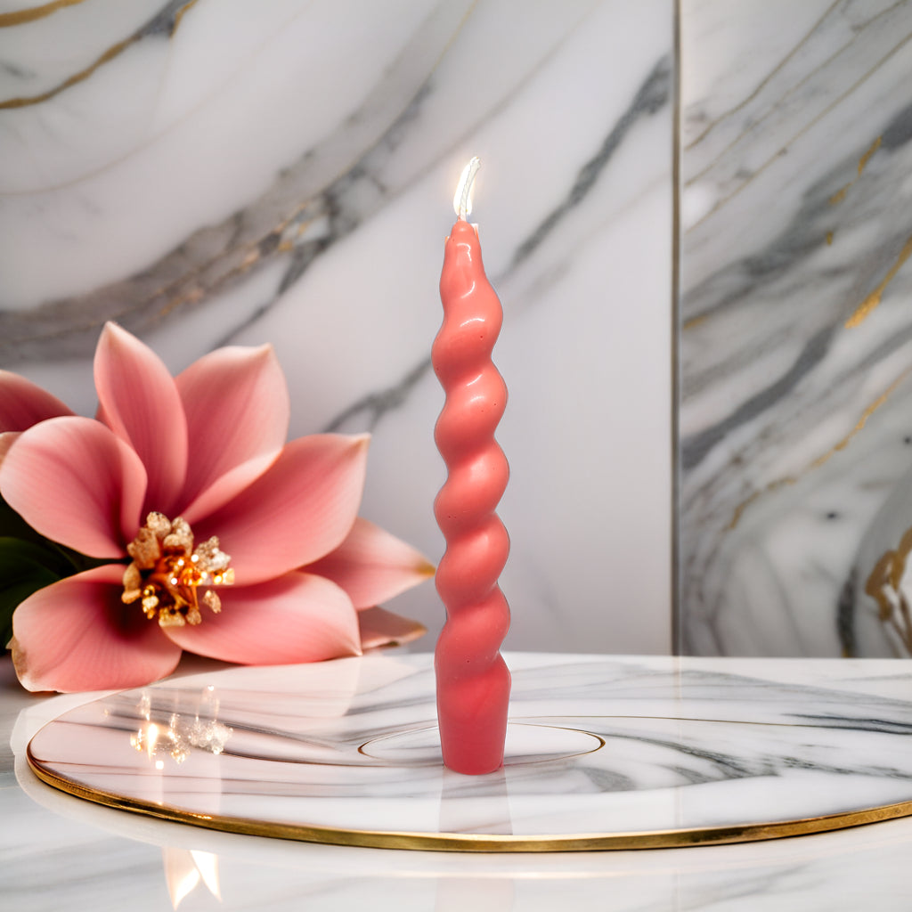 Twisted Pillar Soy Wax Scented Candle