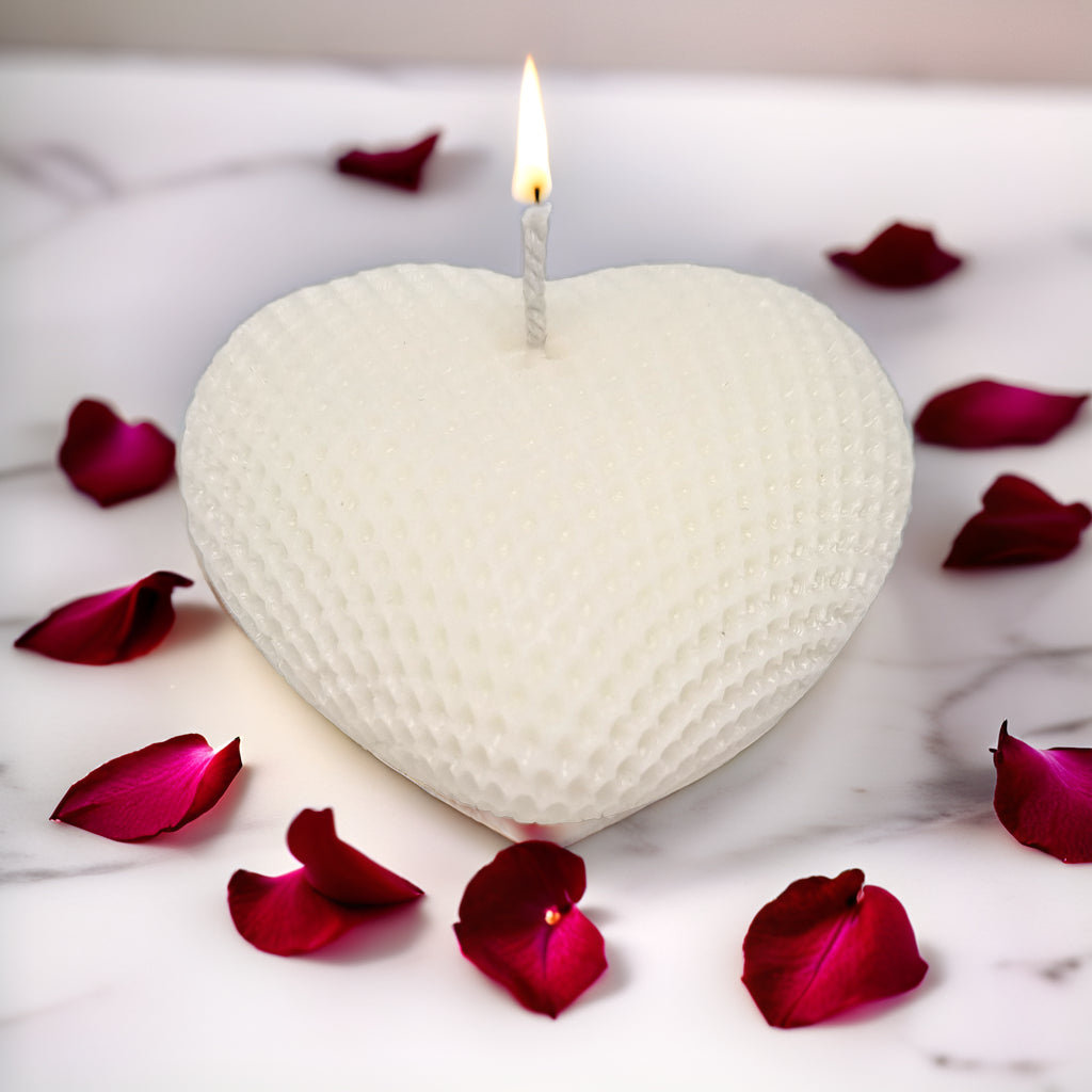 Woven Heart Shaped Soy Candle