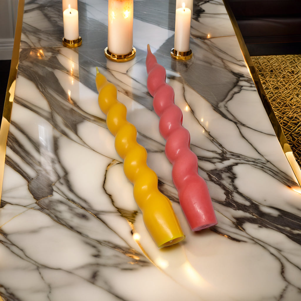 Twisted Pillar Soy Wax Scented Candle