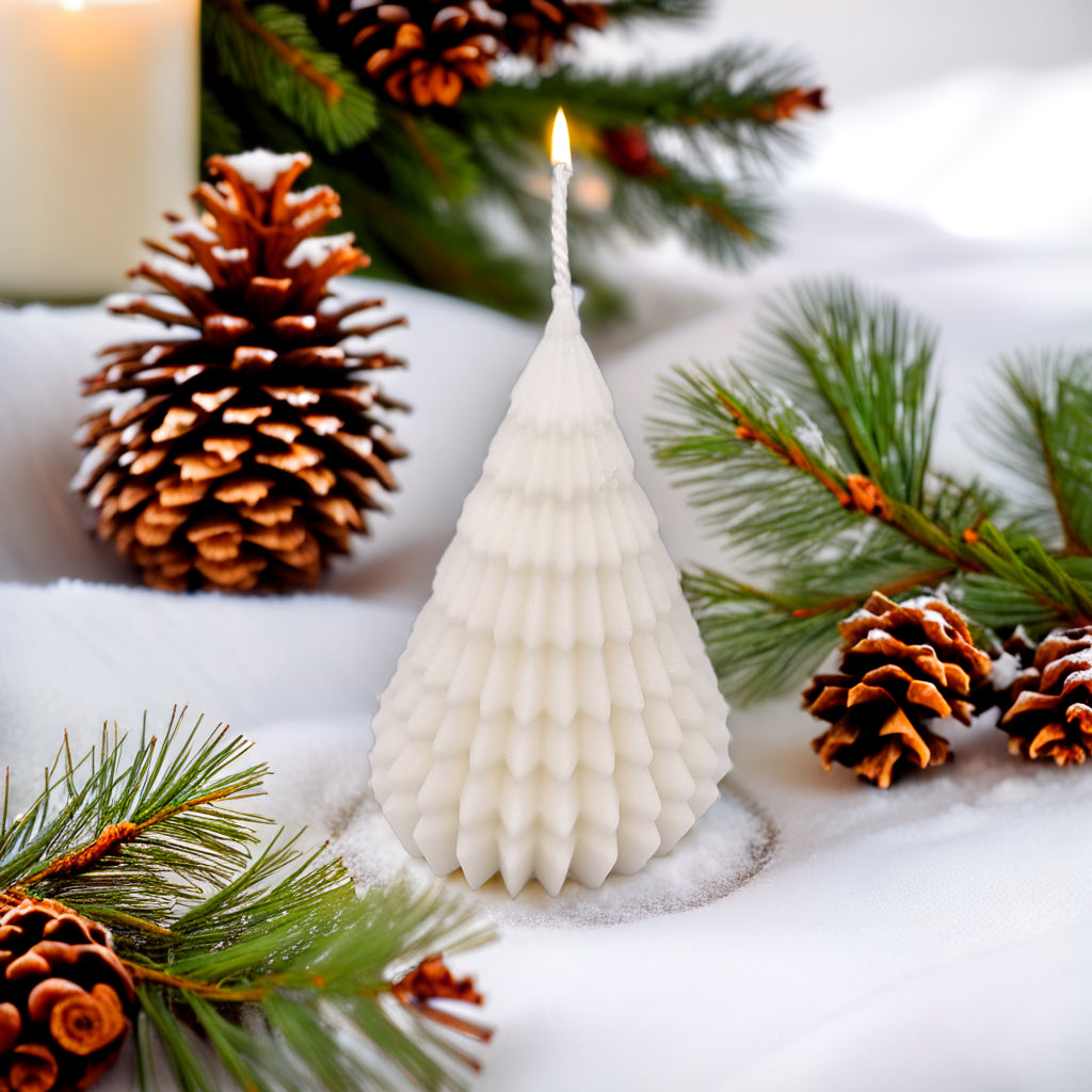 Origami Christmas Tree Soy Scented Candle - Festive Decor