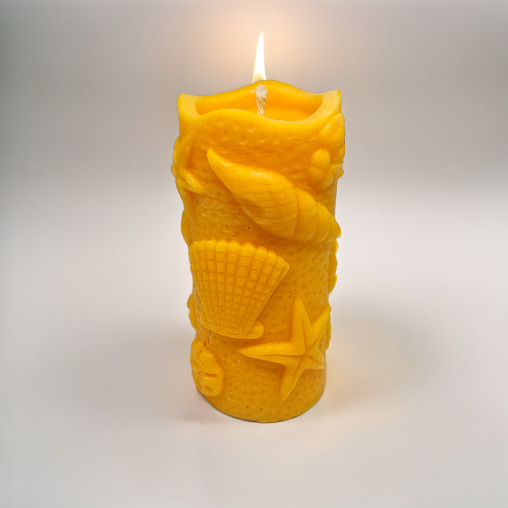 Beach Theme Pillar Scented Candle