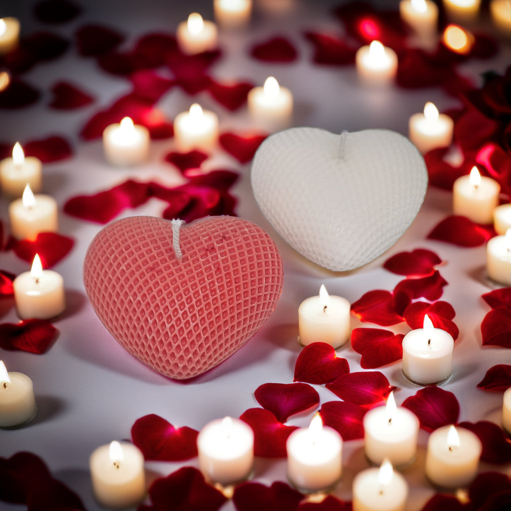 Woven Heart Shaped Soy Candle