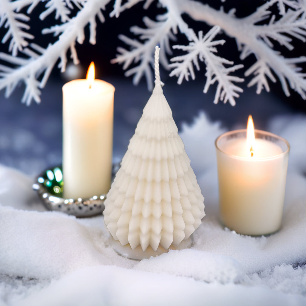 Origami Christmas Tree Soy Scented Candle - Festive Decor