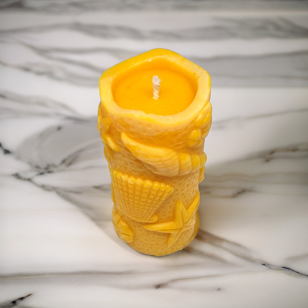 Beach Theme Pillar Scented Candle